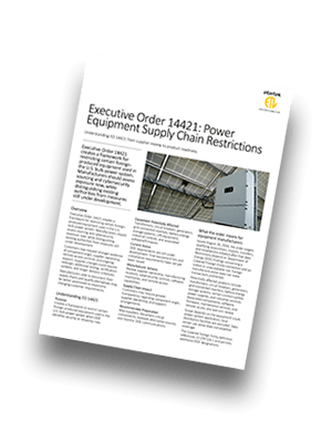 Executive Order 14421: Power Equipment Supply Chain Restrictions | Fact Sheet