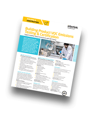 Building Product VOC Emissions Testing & Certification | Fact Sheet