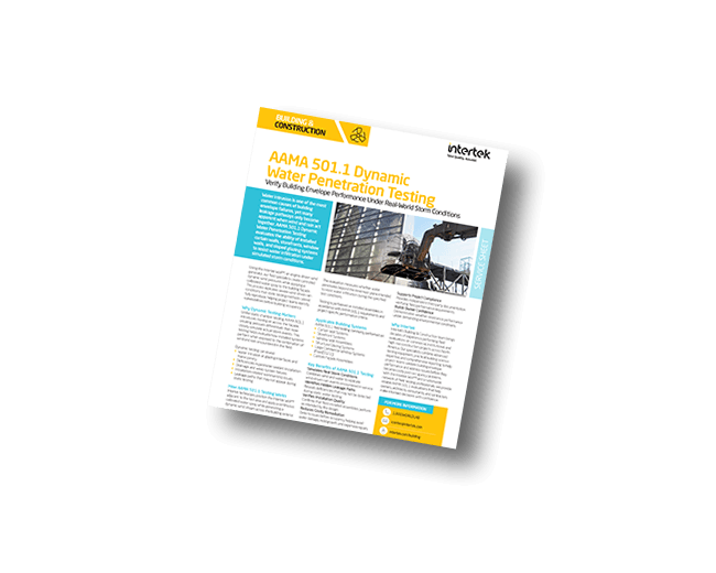 AAMA 501.1 Dynamic Water Penetration Testing | Fact Sheet
